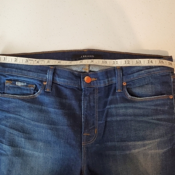 J Brand Rail Jeans Alta‎ 31 Midrise Skinny Stretch Distressed 8112C006 Dark Wash - Picture 7 of 14